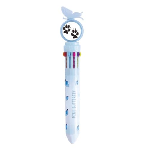 Stylo à bille rétractable multicolore écriture fine motif griffe original