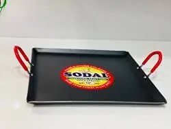 Shivhomeworld Shiv Home World 13 Inch Square Dosa Tawa, Material : Iron Alloy Sheet for Multi Purpose