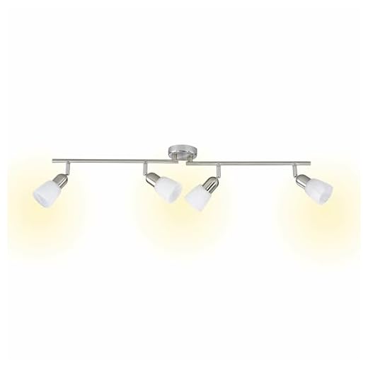 Brilliant Bethany LED Wandspot, E14, 1x 3 W, 250lm, 3000K, Metall Glas, eisen/chrom G55210/77 5 Brilliant Sofia Spotrohr, 4-flammig, drehbar, 4x E14 max. 40 W, Metall/Glas, eisen/chrom 55331/77