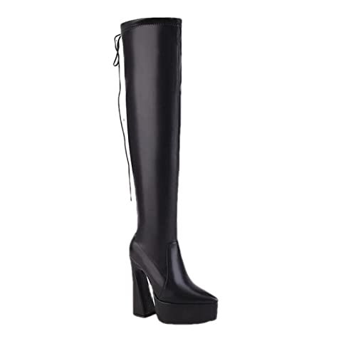 Bottes hautes au genou élégantes à talons de 14cm pour sublimer la silhouette en soirée