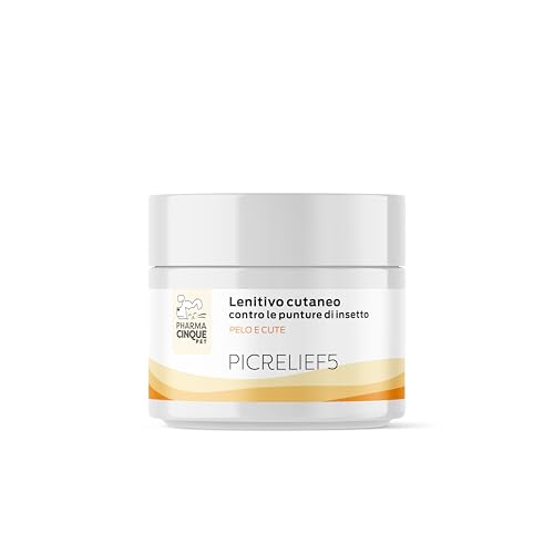PHARMACINQUEPET PICRELIEF5 Crema calmante para picaduras de insectos, alivio de picazón e hinchazón, 50 ml