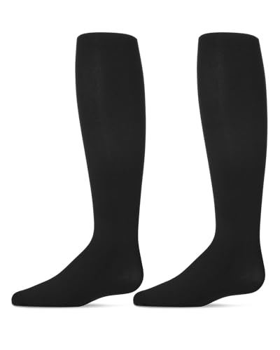 MeMoi Girls' 2 Pair Pack Totally Opaque Microfiber Tights