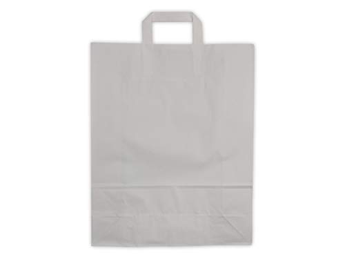 Sac papier kraft blanc 32x40 cm pour emballage boutique et drive