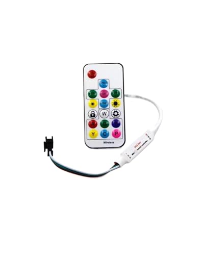 Contrôleur LED coloré SP104E WS2812B WS2811 avec télécommande RF 17 touches