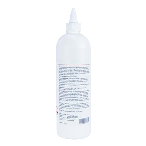 Image of CeraSoothe KET Antiseptic Flush for Dogs & Cats - Antifungal & Antibacterial Ear and Skin Cleanser, 16 oz