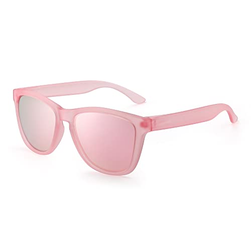 JIM HALO Retro Polarizadas Gafas de Sol Para Mujer Hombre Vintage Cuadradas Espejo Anteojos