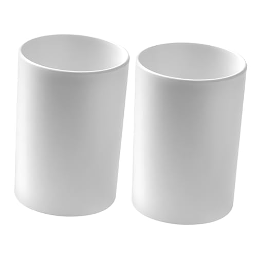 BRIGHTFUFU 2pcs Brushing Cup Set Reusable Bathroom Unbreakable Toothbrush Cups for Camping Travel
