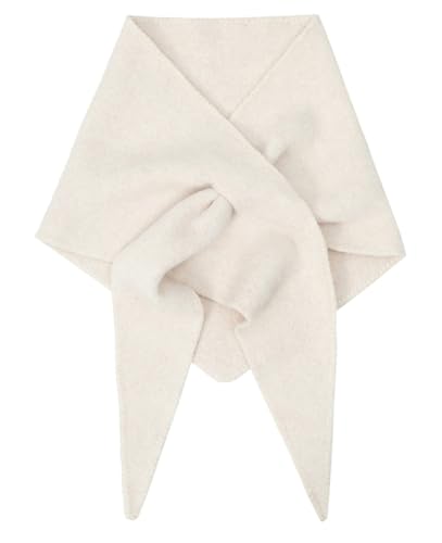 Women's Knitted Pashmina Triangular Scarf Fall Winter Solid Color Shawl with Knotted Design Sweater Cardigan Style