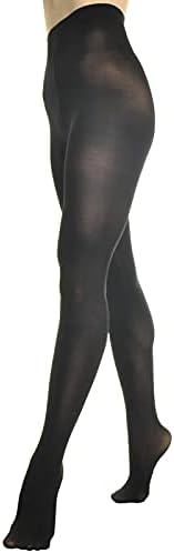 Angelina Girls Professional-Grade Footed Ballet Tights (1-Pack), 248JR_BLK_7-10