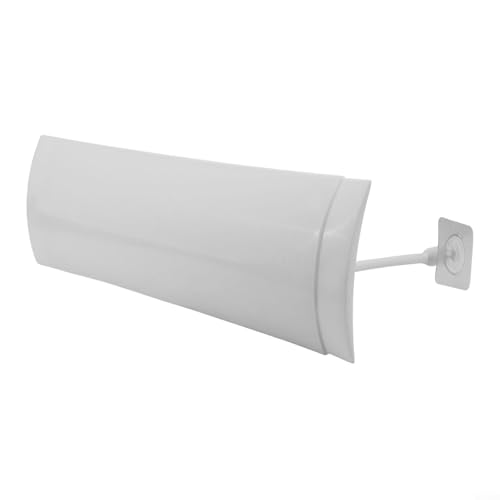 Protector deflector de viento ajustable para aire acondicionado, 180 grados retráctil AC Baffle Guard anti golpe directo, para unidades montadas en la pared, blanco, 58-104 cm