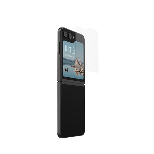 URBAN ARMOR GEAR UAG Glass Shield Plus Screen Protector Compatible with Samsung Galaxy Z Flip 5 2023, Premium 9H Strengthened Tempered Glass Ultra-Clear HD Anti-Fingerprint Antimicrobial Anti-Glare