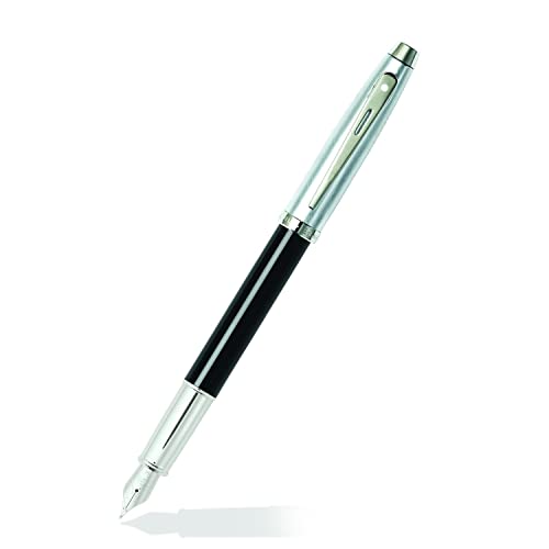 Stylo-plume Sheaffer 100 haut de gamme en chrome brossé raffiné