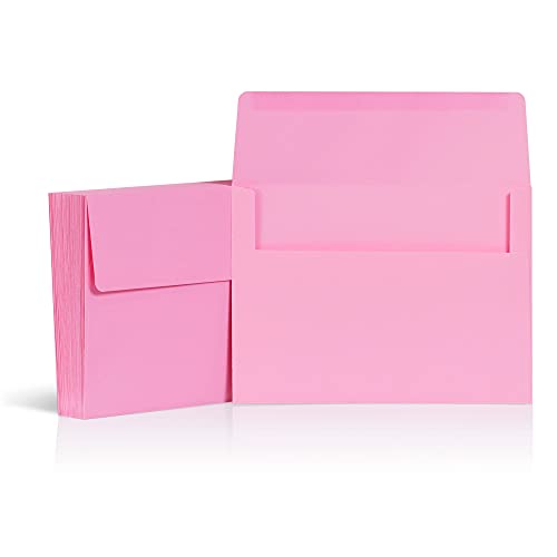 Enveloppes A7 roses lot de 40 pour invitations 12,7x17,8 cm