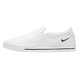 Nike Womens Court Legacy Canvas Slip On, White, Size 5