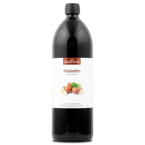 Huile de Noisette Vierge BIO Première Pression à Froid Flacon Verre 1L