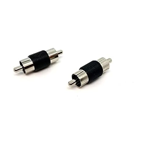 Dolphin Automotive Pair of RCA Phono Male Plug To RCA Phono Plug Joiner Coupler Adapter (Male to Male) Cover