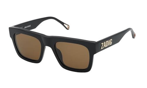 Zadig&Voltaire SZV325 0700 Nero Lucido Sunglasses Woman Acetate, Square, 53