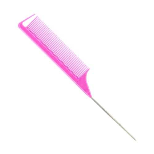 Peine Cola de Rata Rosa de Fibra de Carbono para Estilismo miniatura 1