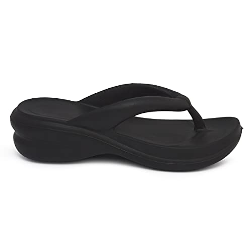 Chinelo Lindo Feminino Verão E.V.A Leve Confortavel de dedo Ortopedico (35/36, Preto Dedo)