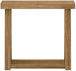 Plank+Beam Solid Wood Console Table with Storage, 36 Inch, Sofa Table with Shelf, Narrow Entryway Table for Hallway, Behind The Couch, Living Room, Foyer, Easy Assembly, Pecan