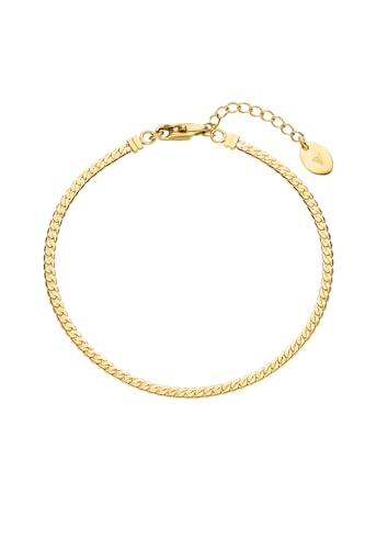 Bracelet pour femme acier inoxydable Paul Valentine fini doré hypoallergénique anti-ternissement