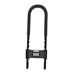 4 Digit Combination Padlock,Heavy Duty Anti Theft U-Shape Security Code Lock with Adjustable Shackle,for Bicycles, E-Bike,Mountain Bike,Glass Door,Gates,Shed, Fence [ Adjustable Range 160-270mm]