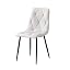 Argyle Grid White Velvet Chairs#2