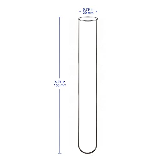 Labasics Borosilikatglas-Reagenzgläser, 30 ml Klare Rundbodenröhrchen, Durchmesser 20 Mm, Länge 150 mm für Labor-mischungen Und Wissenschaftliche Experimente, 30er-Pack