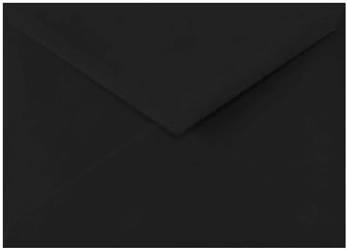 LUXPaper Lee Bar A7 Baronial Invitation Envelopes | Pointed Flap | 5 1/4" x 7 1/4" | Midnight Black | 80lb. Text | 500 Qty