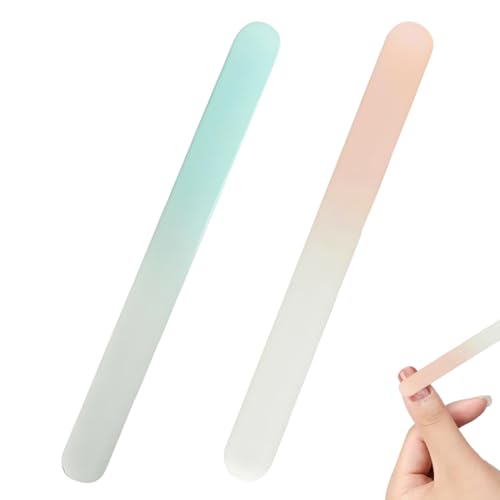 HABNI 2 Piezas Lima De Uñas Para Bebé, Cuidado De Bebés, Cristal De Cristal, Limas De Uñas, Los Mejores Regalos, Para Bebés Y Niños Pequeños(Azul & Rosa)
