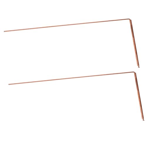 Gogogmee 2pcs Brass Dowsing Rods for Water Witching Ghost Hunting Divination Tools Underwater Detector