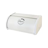 siduytin Panera metálica con soporte para panecillos, ideal para la encimera de la cocina, despensa o cafetería, Beige, l