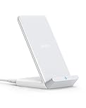 Anker Wireless Charger, PowerWave Stand, Qi-Certified for iPhone 17/16/15/14/13/12 Series, SE, 11, 11 Pro, 11 Pro Max, XR, Xs Max, 10W Fast-Charging Galaxy S20 S10 S9 S8, Note 10 (No AC Adapter)
