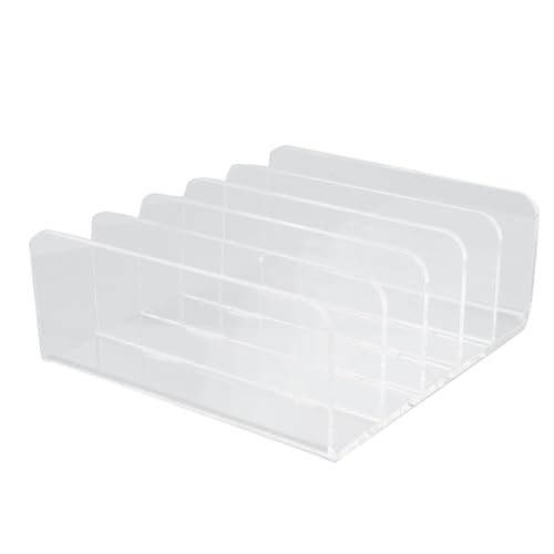 Organisateur Courrier Acrylique Transparent - Trieur Vertical Pour Bureau, Maison, Dimensions 15.3x10.5x7 Cm
