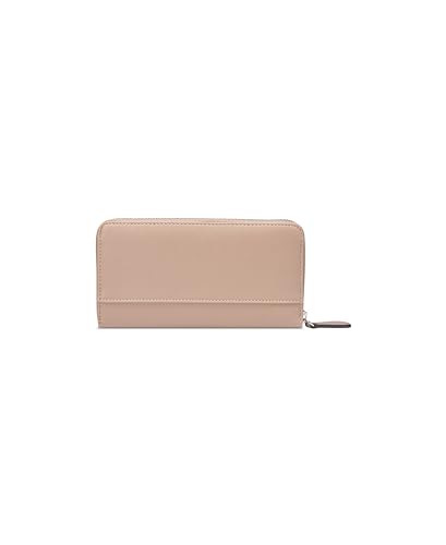 Image of Guess Women Taupe Solid Niko Medium Zip Around Wallet