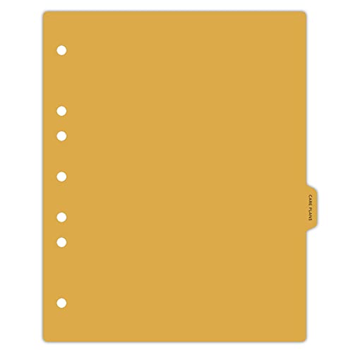 Carstens - Heavy Duty Care Plans Plastic Ring Binder Dividers, Side Tab, 1/9 Cut, Tab 6 Position, US Letter, Pack of 10, (2620-34) - Ideal Medical Chart Dividers for 3 Ring Binders