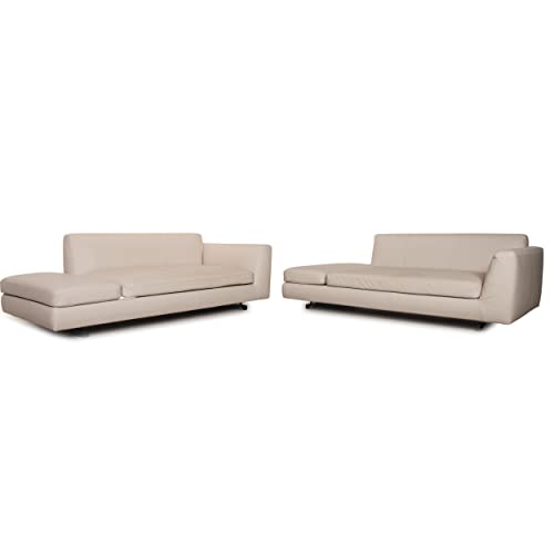 Walter Knoll Tama Living - Sofá de piel (2 plazas), color gris claro Cover