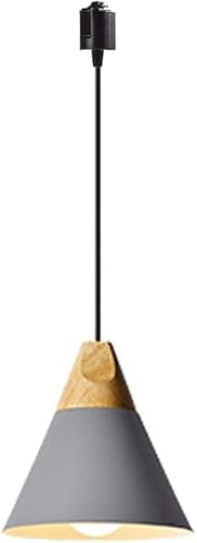 億兆堂 ペンダントライト ダイニング 1灯 レトロ スチール 工業風 E26口金 木目調 アンティーク 北欧 モダン 吊り下げ灯 照明器具 天井照明 LED電球対応 コード調節可能 K-411-3DG(ダクトレール グレー)