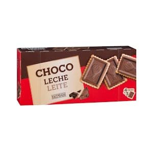 Galletas Choco leche con chocolatina Hacendado Caja 4 paquetes (150 g) Pack 2