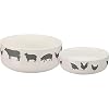 Primitives By Kathy 113765 Farm Animals Bowl Set 775 inch Diameter Stoneware