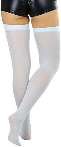 Image of ToBeInStyle Women's Nylon Thigh High Schoolgirl Opaque Stockings