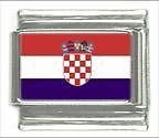 Croatia Country Flag Photo Italian Charm, BRAND NEW, made with stainless steel and hand-made. These charms are compatible with any of the Italian medium-sized (9mm) bracelets such as UBERRY, Zoppini, Boxing, Level, and Ryry.
