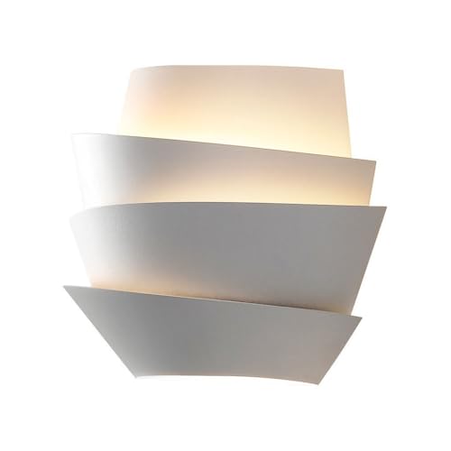 KXKLGWHN Nordic Style Wrought Iron Wall Sconce, Personalized Single-Head Wall Lamp with Lampshade, G9 Light Source Ceiling Wall Light, Suitable for Bedroom and Balcony Decorative Lighting Fixtures