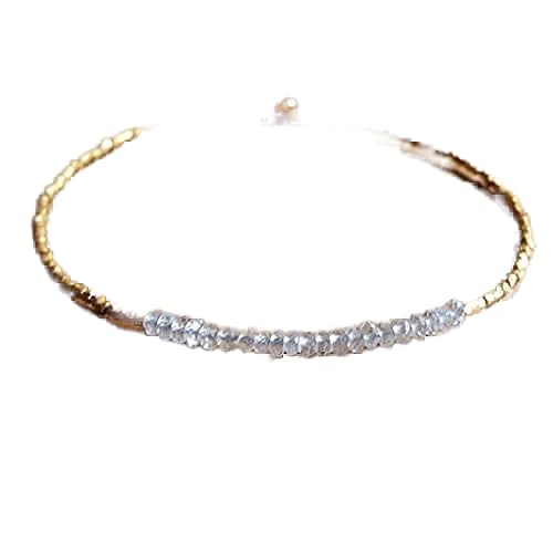Bracelet en morganite 3mm rondelle facettée éclat durable et fermoir doré chic