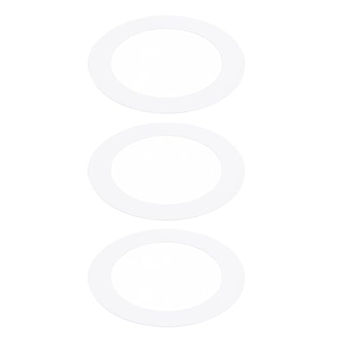 PATIKIL 3.39" ID 4.72" OD Goof Rings for Recessed Light, 3 Pack Matte White Goof Metal Trim Ring Lighting Fixture for Ceiling Wall Recessed Can Downlights