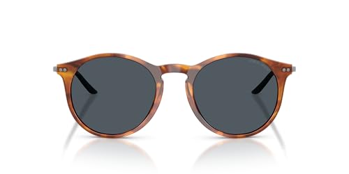 GIORGIO ARMANI Man Sunglasses Red Havana Frame, Grey Lenses, 51MM3