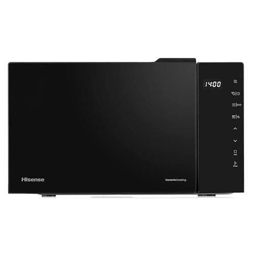 Hisense H23MOBS5HG4 - Microondas con Grill, 1000W, 23L de Capacidad, Modo Combi Grill, 10 Niveles de Potencia, Función de Descongelación, Fácil Limpieza, Temporizador 60 mins, Negro