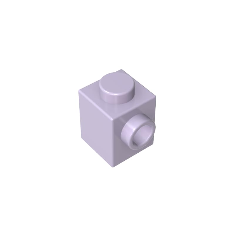 Gobricks GDS-635 Brick Special 1x1 with Stud on 1 Side 50PCS Compatible with Lego Toy 87087 DIY Parts and MOC Components for Major Brick Brands Color:pink purple โ image 1