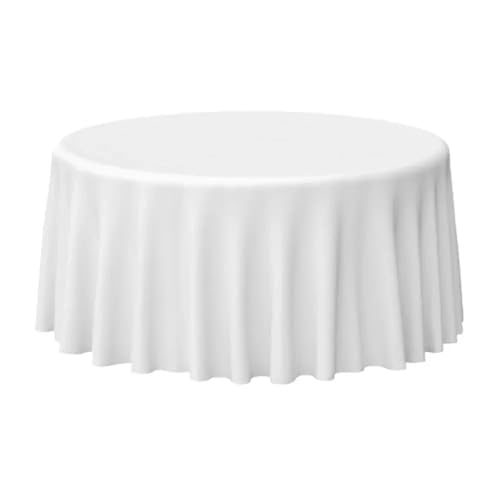 Mantel Redondo de satén for Mesa, Cubierta de Tela Suave for Eventos de Boda, Banquetes, decoración de Mesa de Buffet de Hotel, 2 uds. para JardíN(Round 320cm-126 Inch)