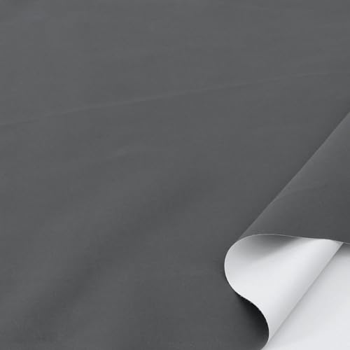 TOLKO Verdunklungsstoff Meterware 100% Lichtdichter Stoff | 280cm breit | Gardinen Vorhangstoff Verdunklungsvorhang Verdunklungsrollo Beschattung Sonnenschutz Stoffe zum Nähen (Grau)